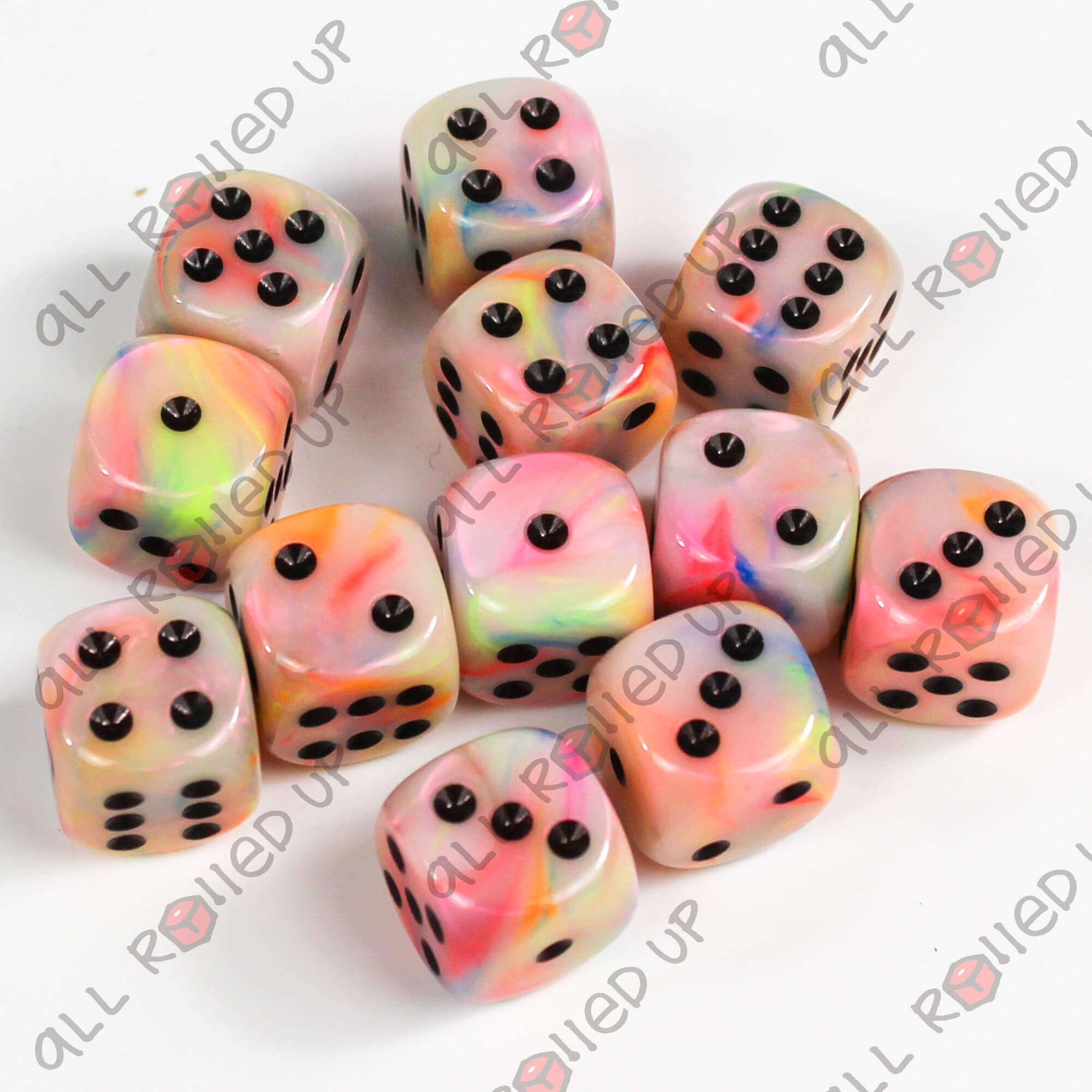 Chessex Festive Circus D6 sada kostek 12 ks černá