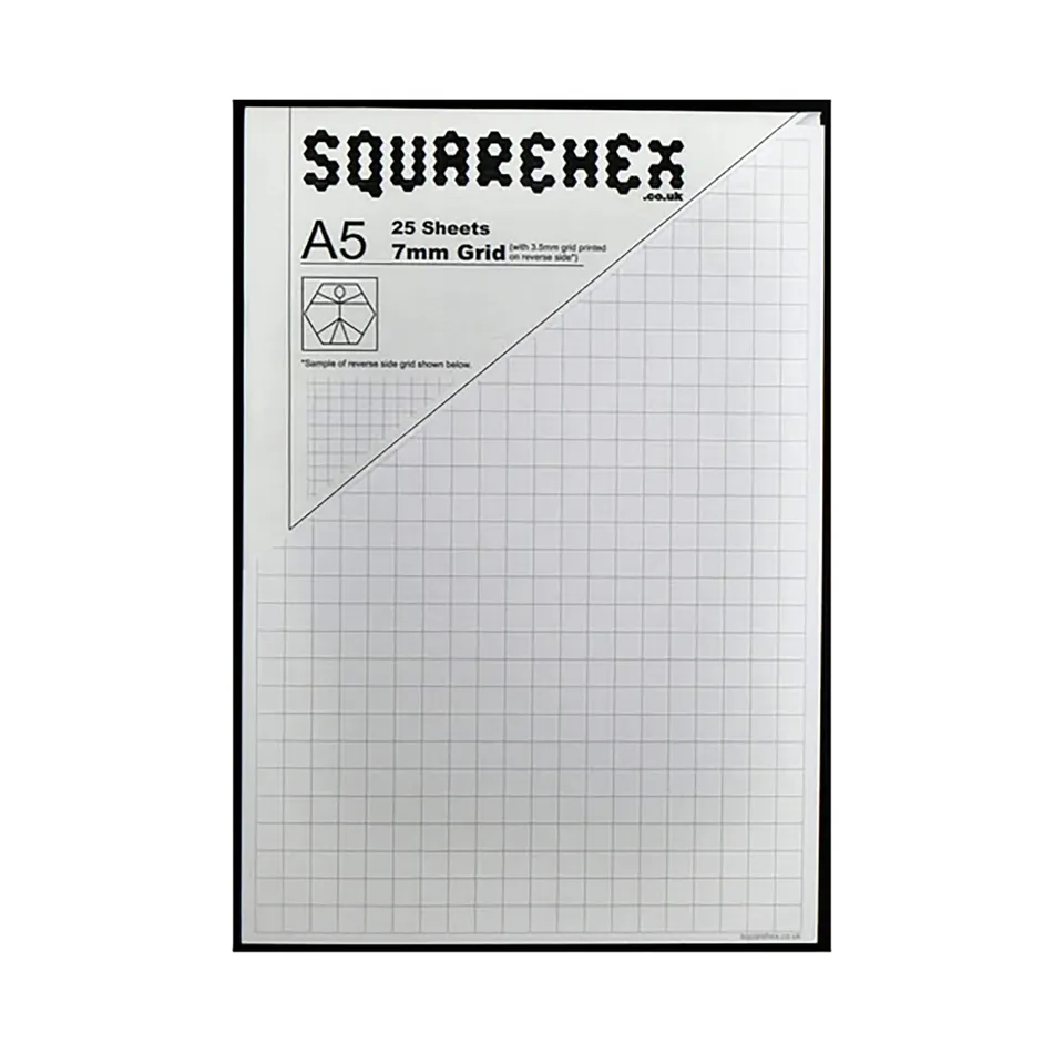 All Rolled Up Square Hex A5 poznámkový blok čtvercový