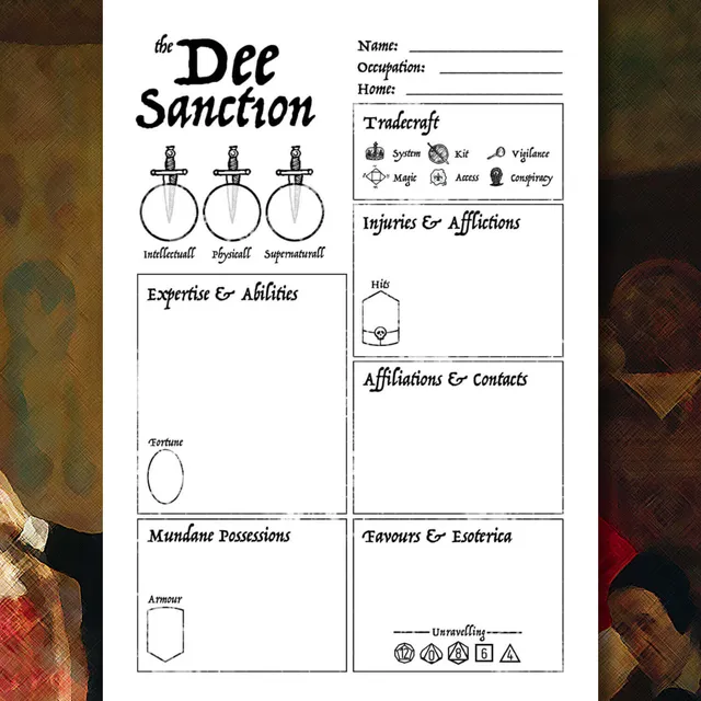 All Rolled Up The Dee Sanction stíratelné karty postav 5 ks