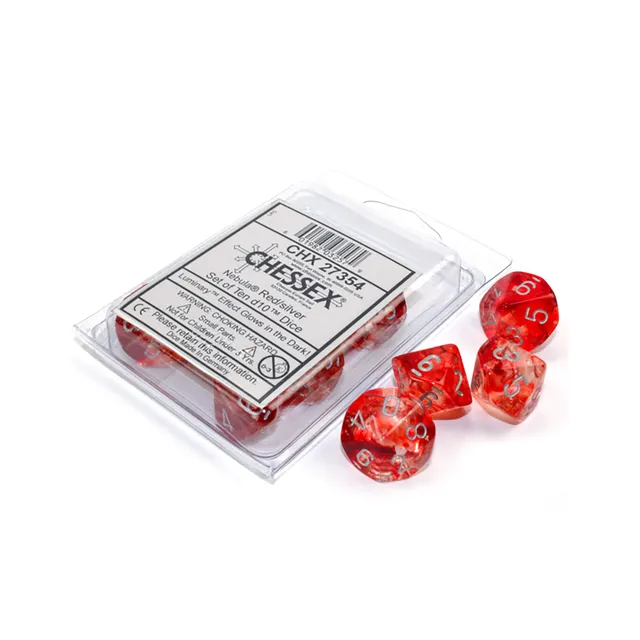 All Rolled Up Nebula Red Silver Luminary kostky D10 10ks
