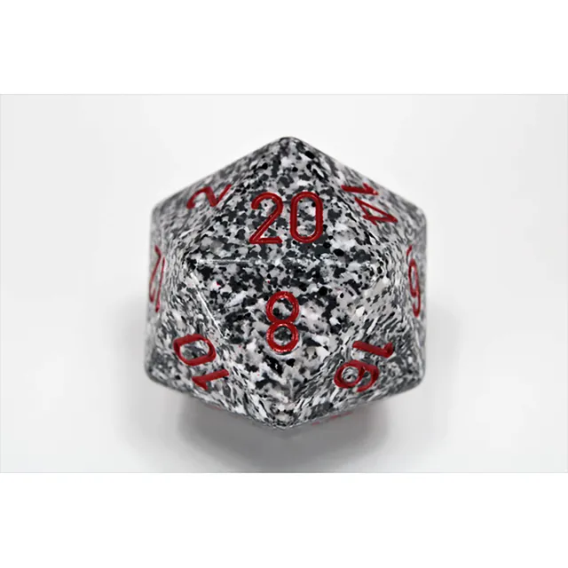 Chessex Speckled Granite D20 kostka 34 mm šedá
