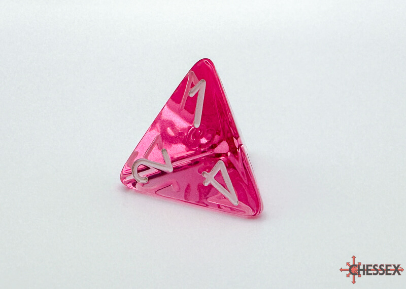 Chessex Translucent sada kostek 7 ks růžová bílá