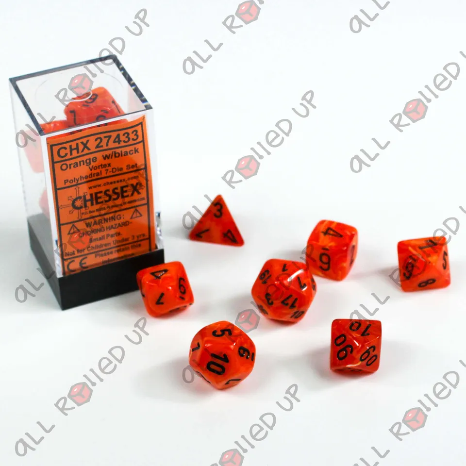 Chessex Vortex CHX27433 sada kostek oranžová 7 ks