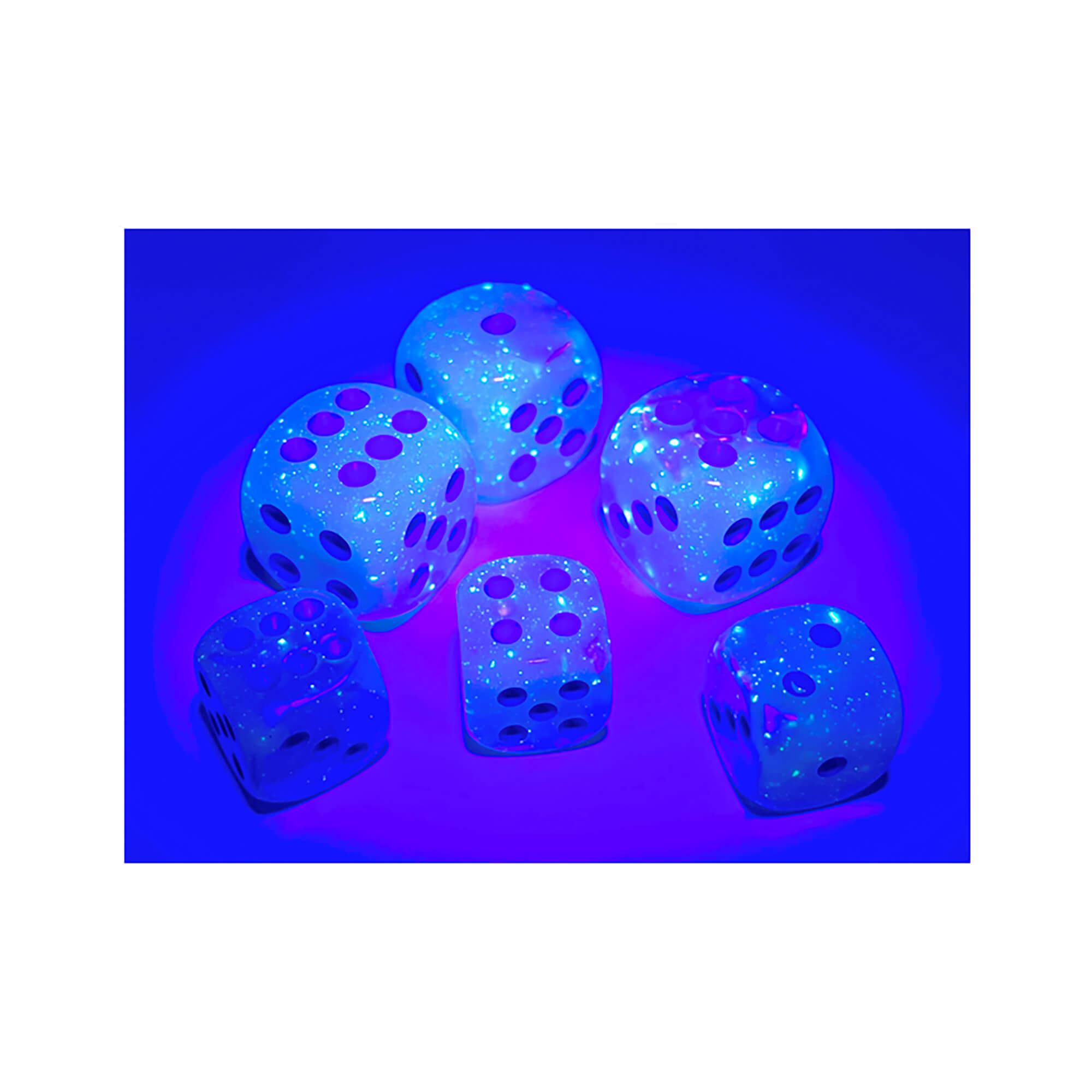 Chessex Gemini Pearl Turquoise D6 kostky 36ks 12mm