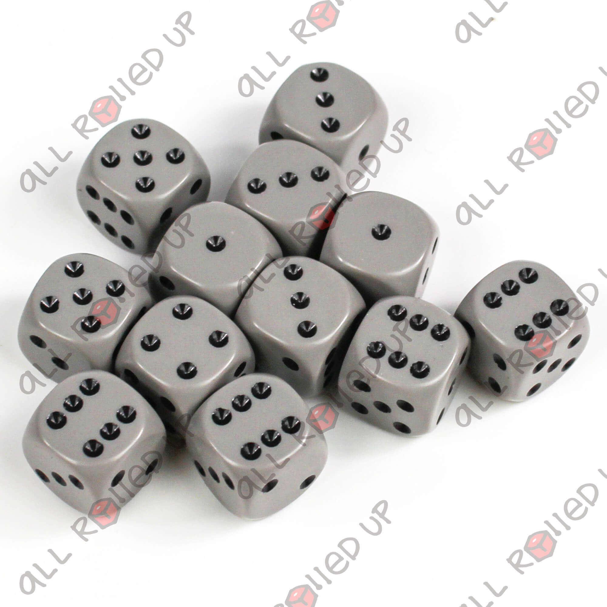Chessex Opaque CHX25610 sada kostek D6 šedá 12 ks