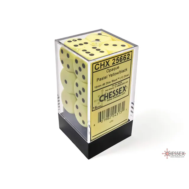 Chessex Opaque CHX25662 kostky žluté 12 ks