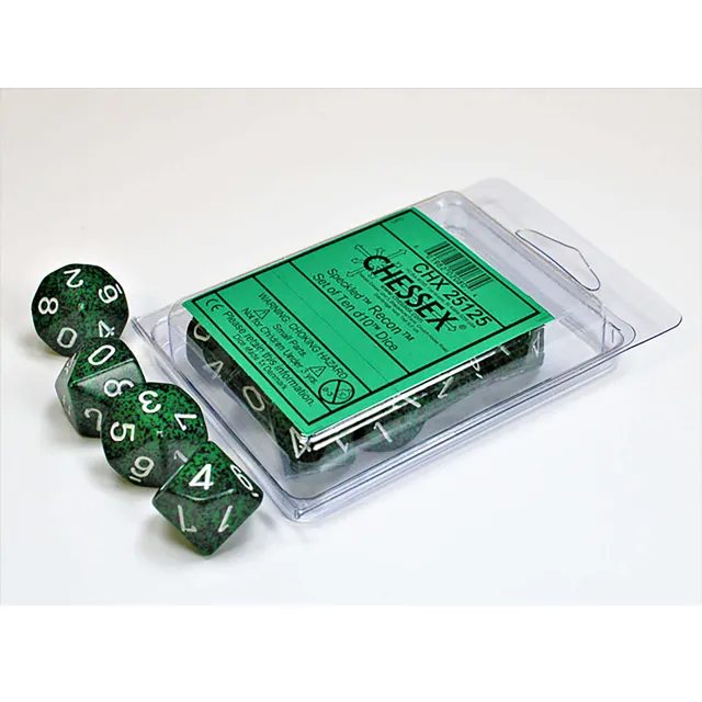 Chessex Speckled Recon kostky D10 sada 10 ks kropenaté