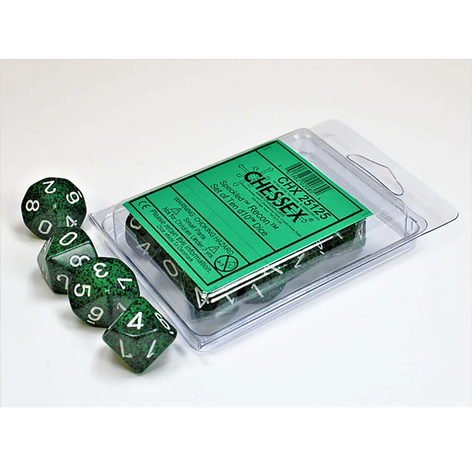 Chessex Speckled Recon kostky D10 sada 10 ks kropenaté