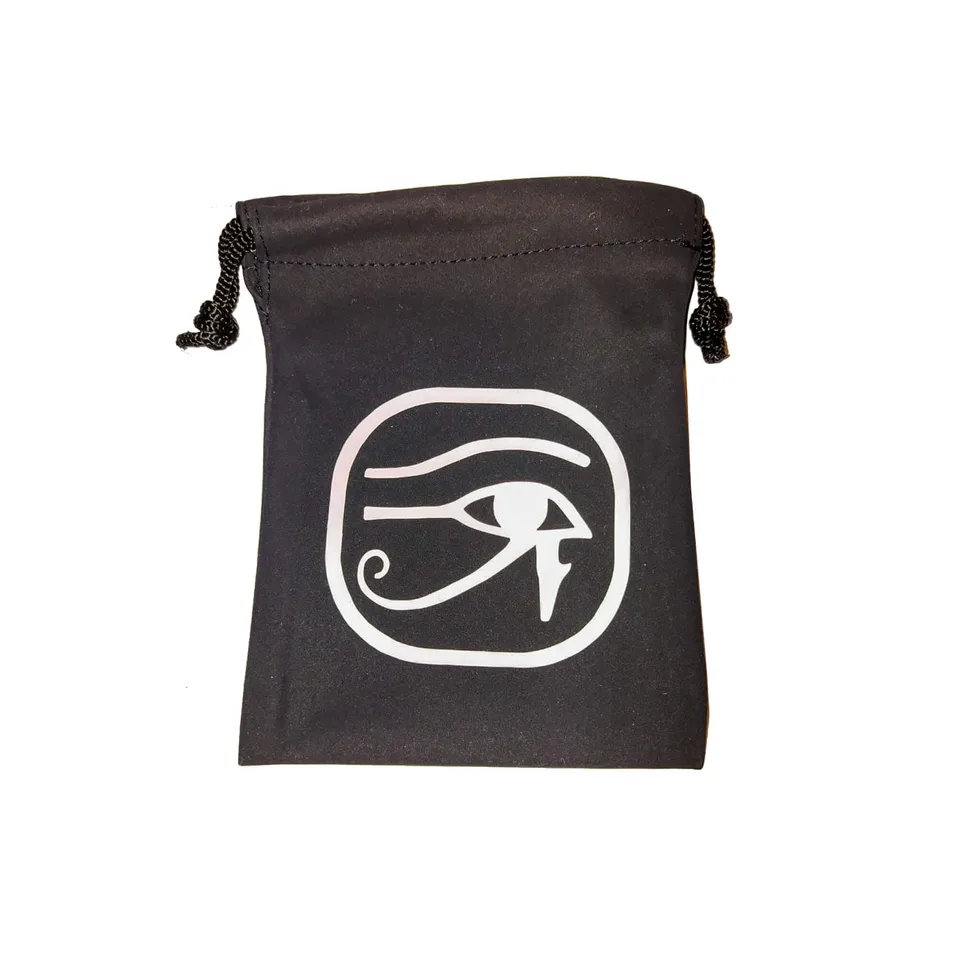 Eye of Horus sametový pytlík na kostky černý 15 cm