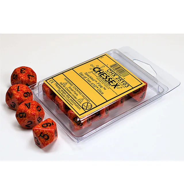 Chessex Speckled Fire sada kostek D10 10 ks
