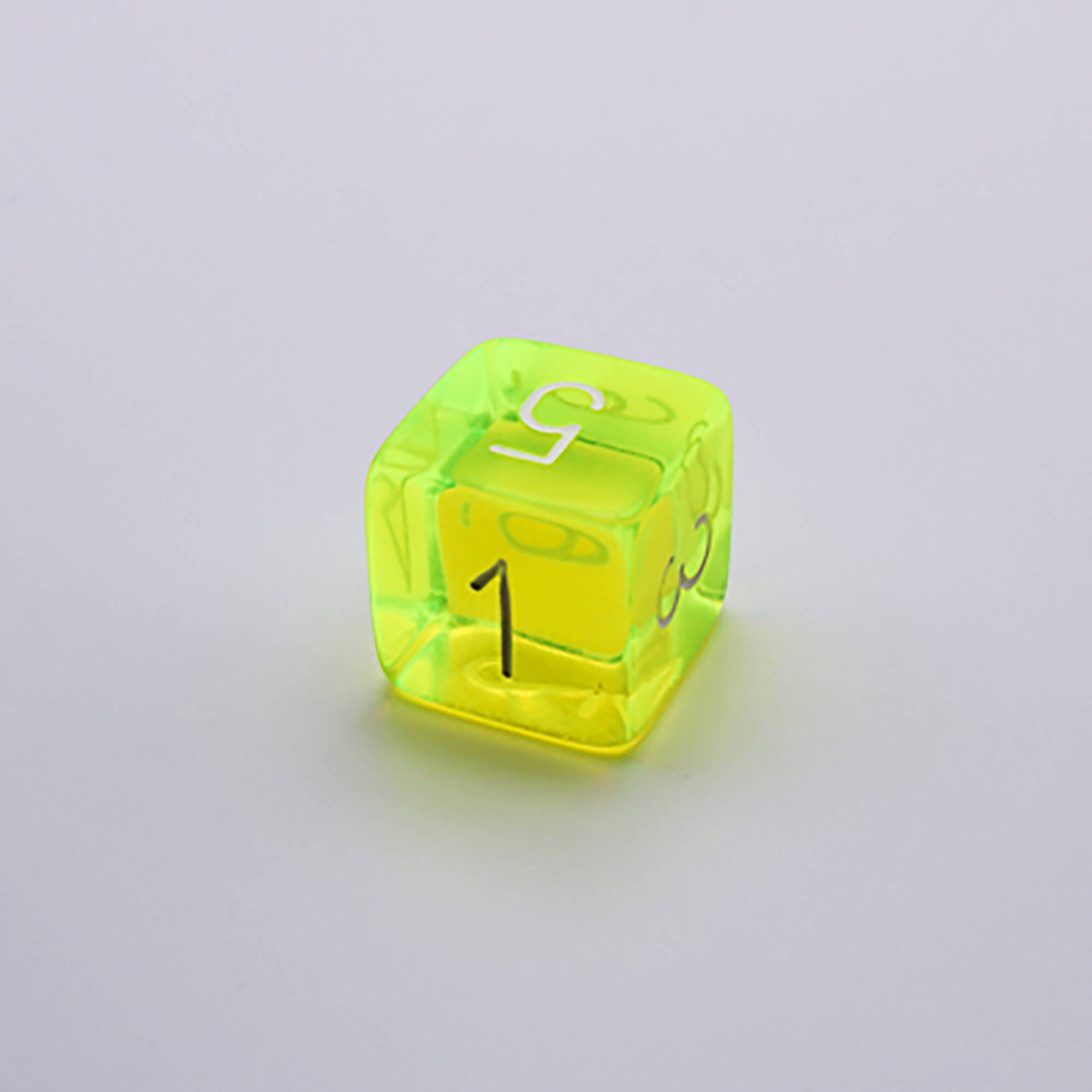 Chessex Lab Wave 7 sada kostek neonově žlutá 8 ks