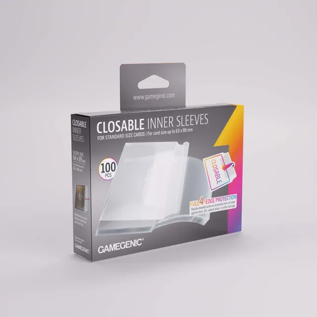 Gamegenic Closable Inner Sleeves vnitřní obaly 100 ks