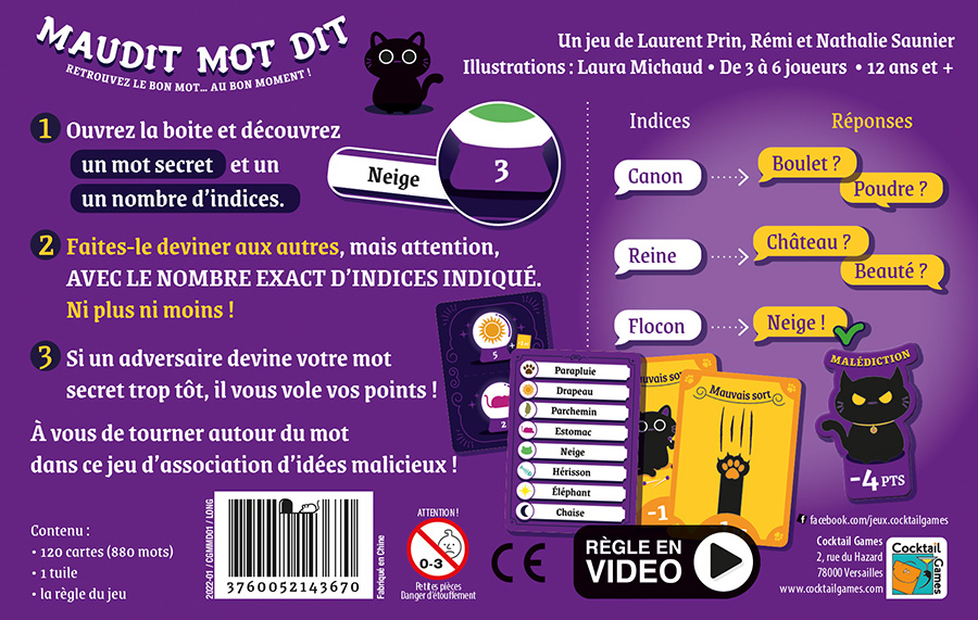 Cocktail Games Maudit Mot Dit párty hra hádání slov