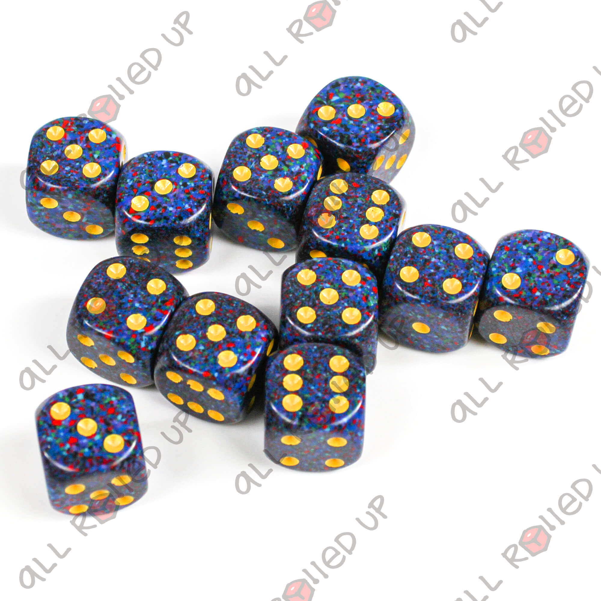 Chessex Speckled Twilight kostky D6 12 ks kropené