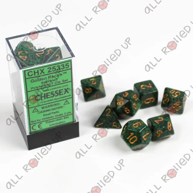 Chessex Speckled Golden Recon sada kostek 7ks zlatá