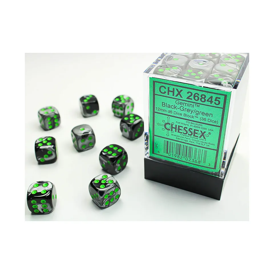 Chessex Gemini CHX26845 D6 kostky 36ks 12mm