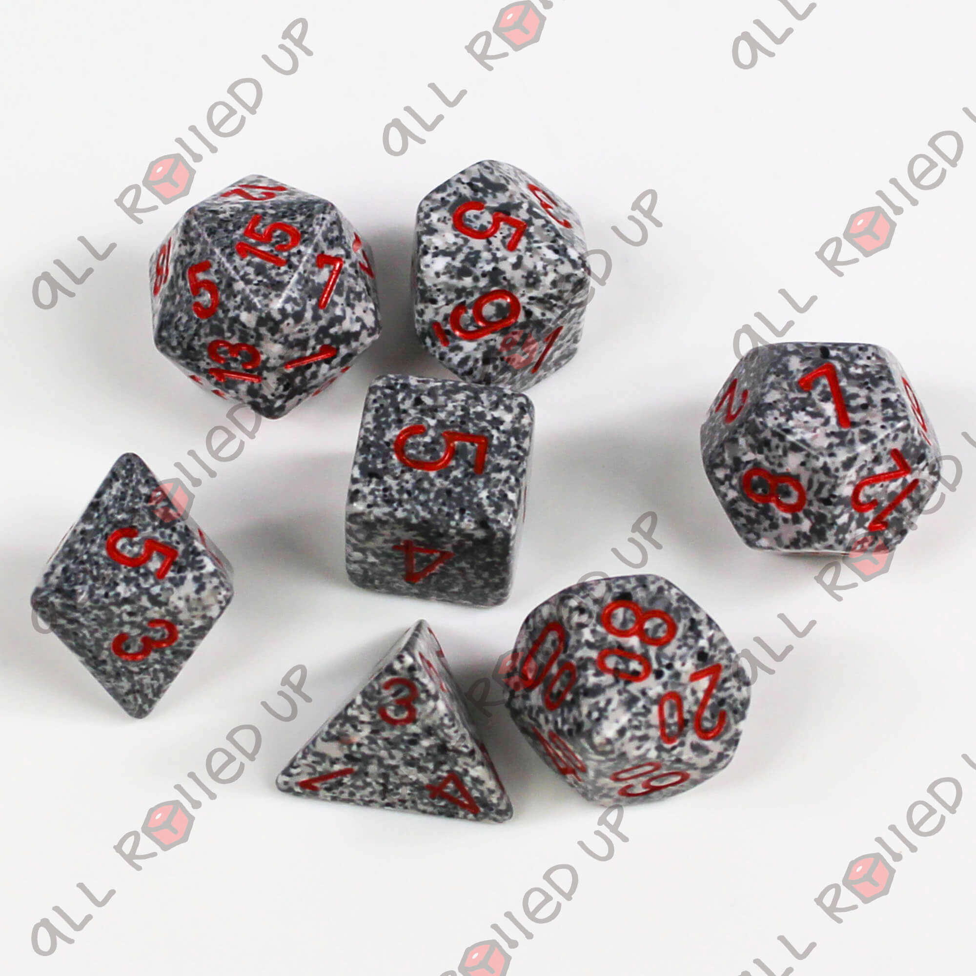 Chessex Speckled Granite sada kostek 7 polyhedral