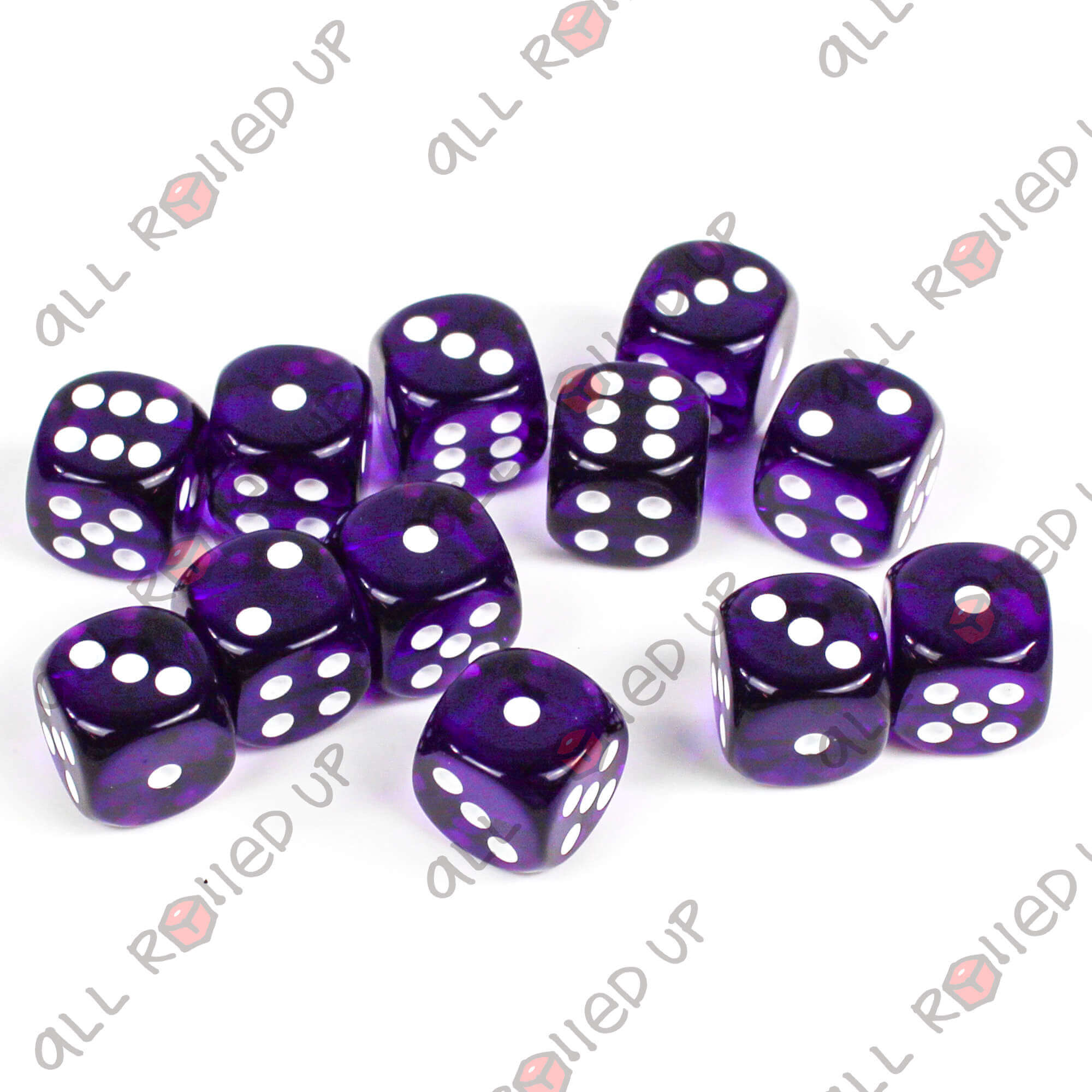Chessex Translucent D6 16mm kostky fialové 12 ks