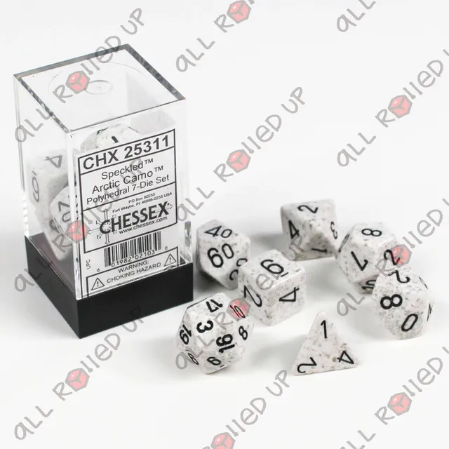 Chessex Speckled Arctic Camo sada kostek 7 ks