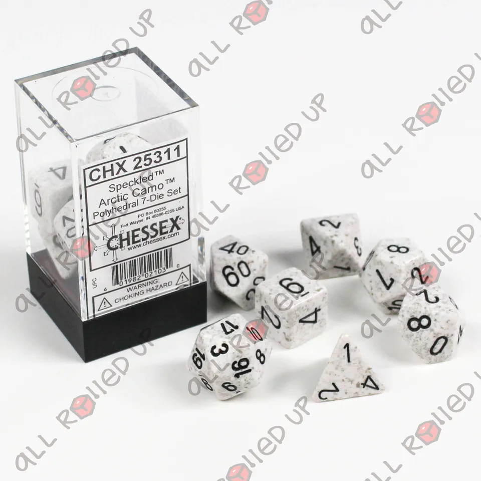 Chessex Speckled Arctic Camo sada kostek 7 ks