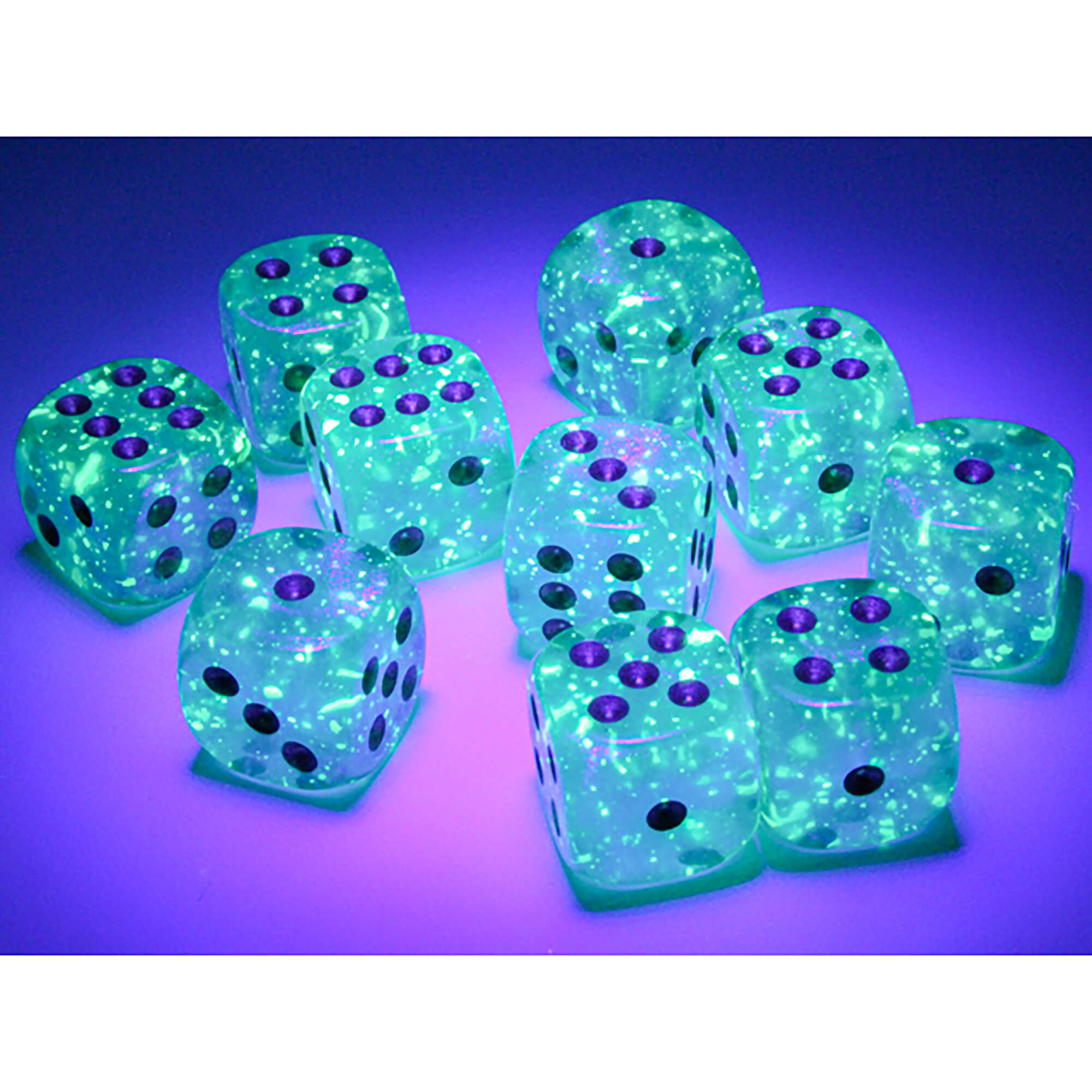 Chessex Borealis Teal Gold kostky 36 ks 12mm