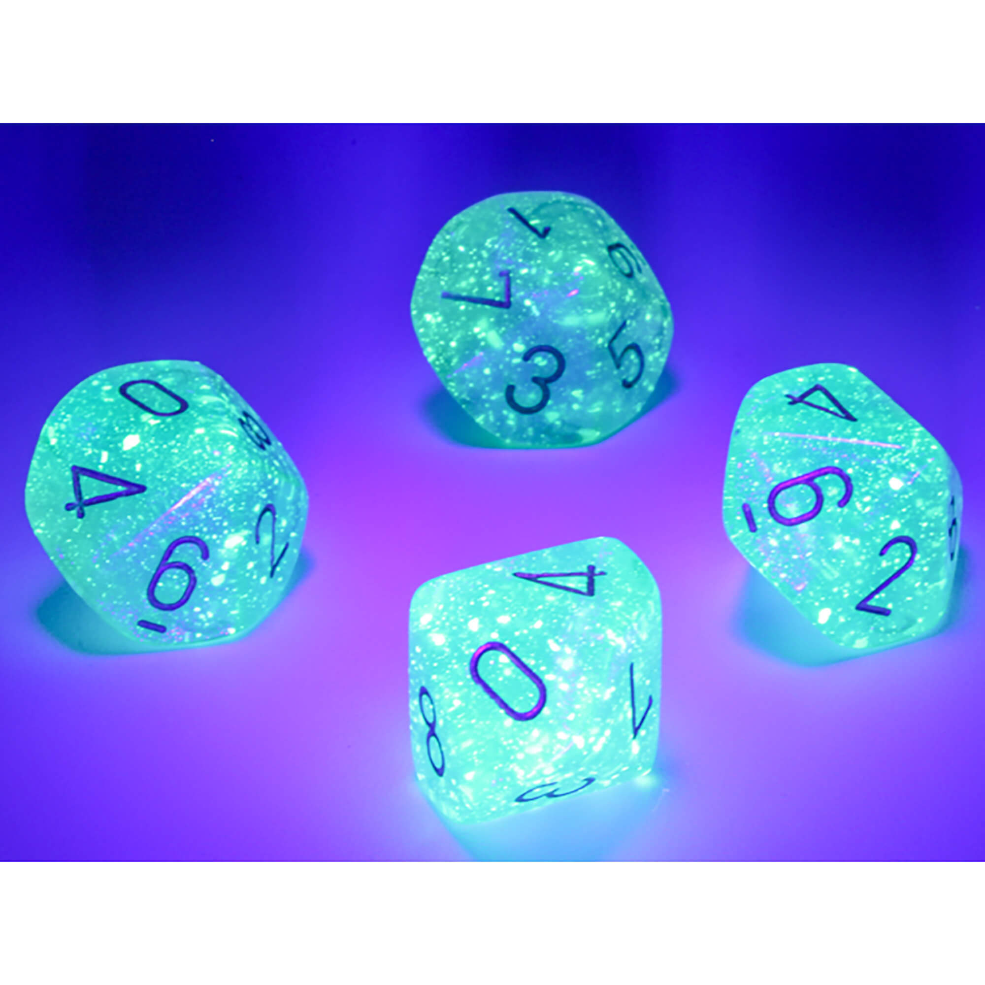 Chessex Borealis D10 sada kostek teal gold 10 ks