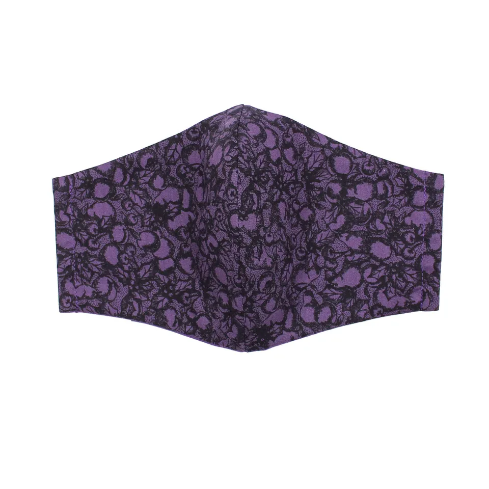 All Rolled Up šitá rouška bavlněná Plum Purple