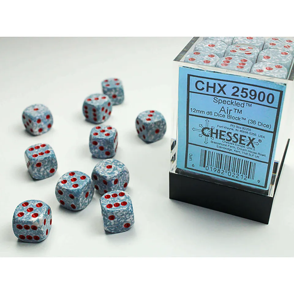 Chessex Speckled Air sada kostek D6 36 ks 12 mm
