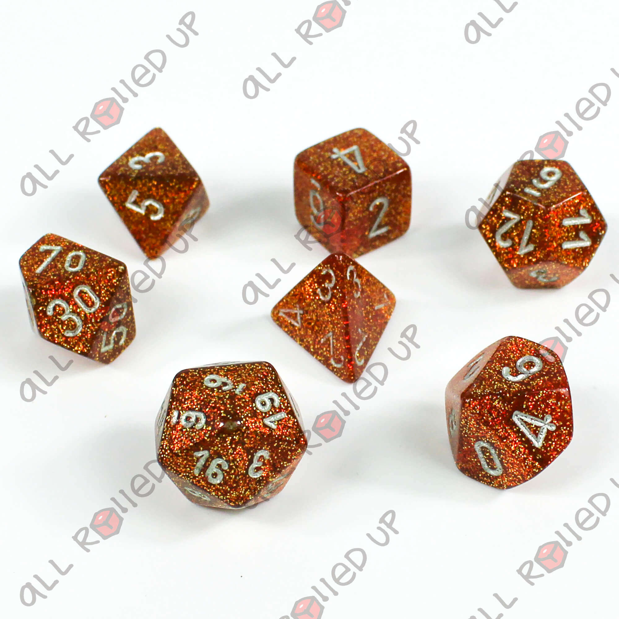 Chessex Glitter CHX27503 sada kostek zlatá 7 ks