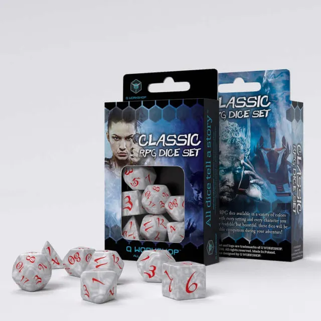 All Rolled Up Classic RPG Pearl Red sada kostek 7 ks