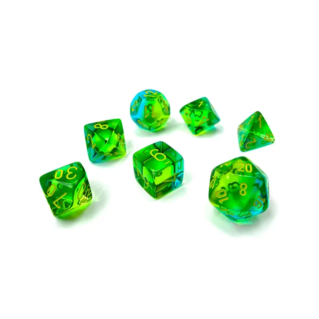 Chessex Gemini CHX26466 sada kostek 7ks green-teal