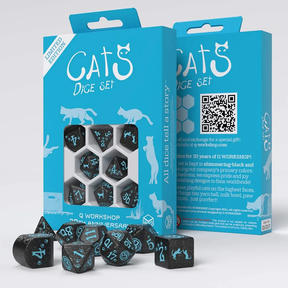 All Rolled Up CATS 20 Years sada kostek 8 ks tyrkysová