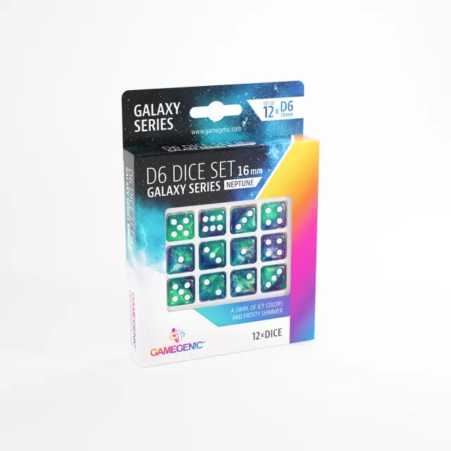 Gamegenic Galaxy Series D6 sada kostek 12 ks třpytivé