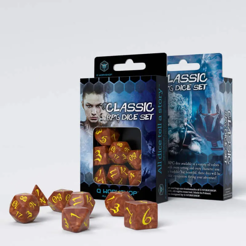All Rolled Up Classic RPG sada kostek Caramel Yellow 7 ks