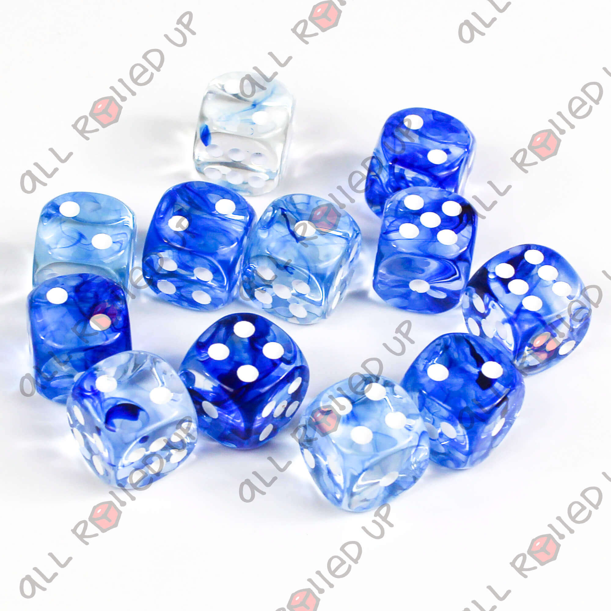 Chessex Nebula D6 sada kostek 12x16 mm tmavě modrá