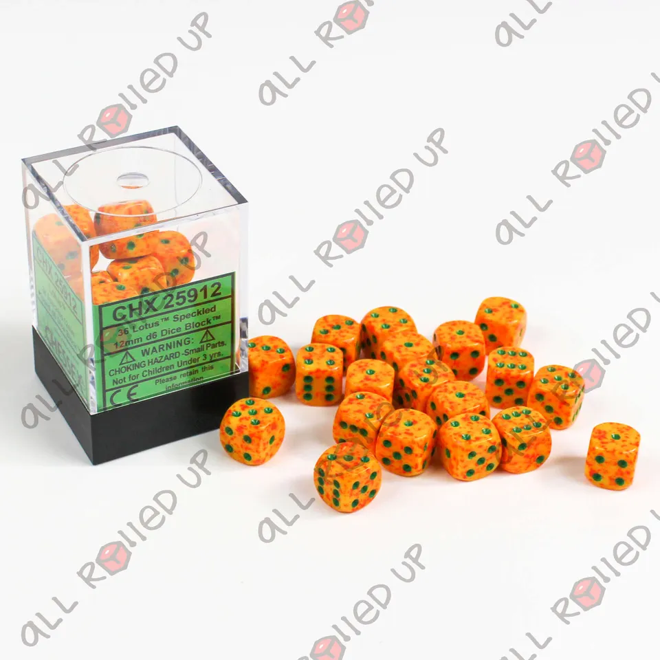 Chessex Speckled Lotus kostky D6 36×12 mm růžové