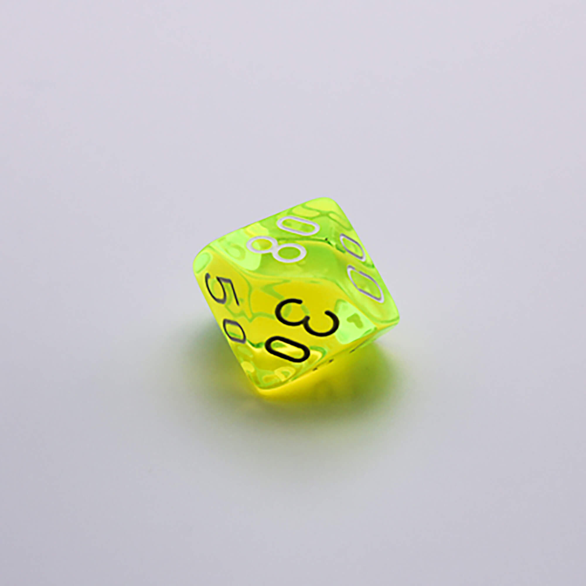 Chessex Lab Wave 7 sada kostek neonově žlutá 8 ks