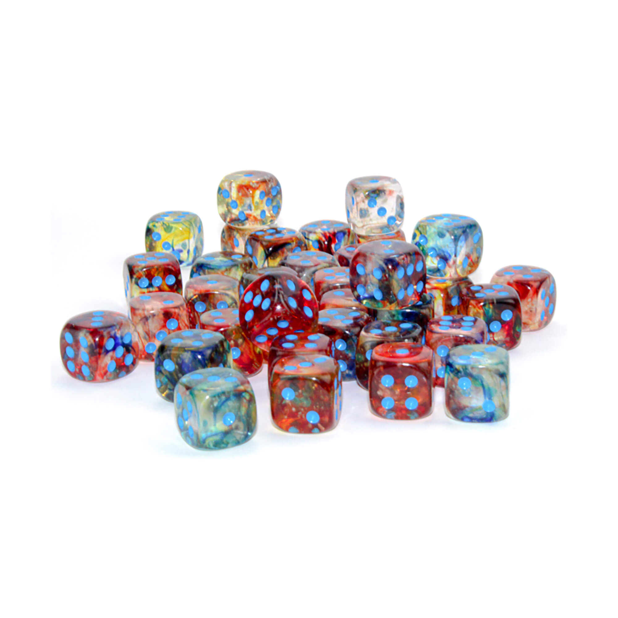 Chessex Nebula Primary sada kostek D6 36 ks modrá
