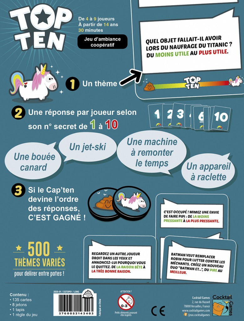 Cocktail Games Top Ten párty hra kooperativní