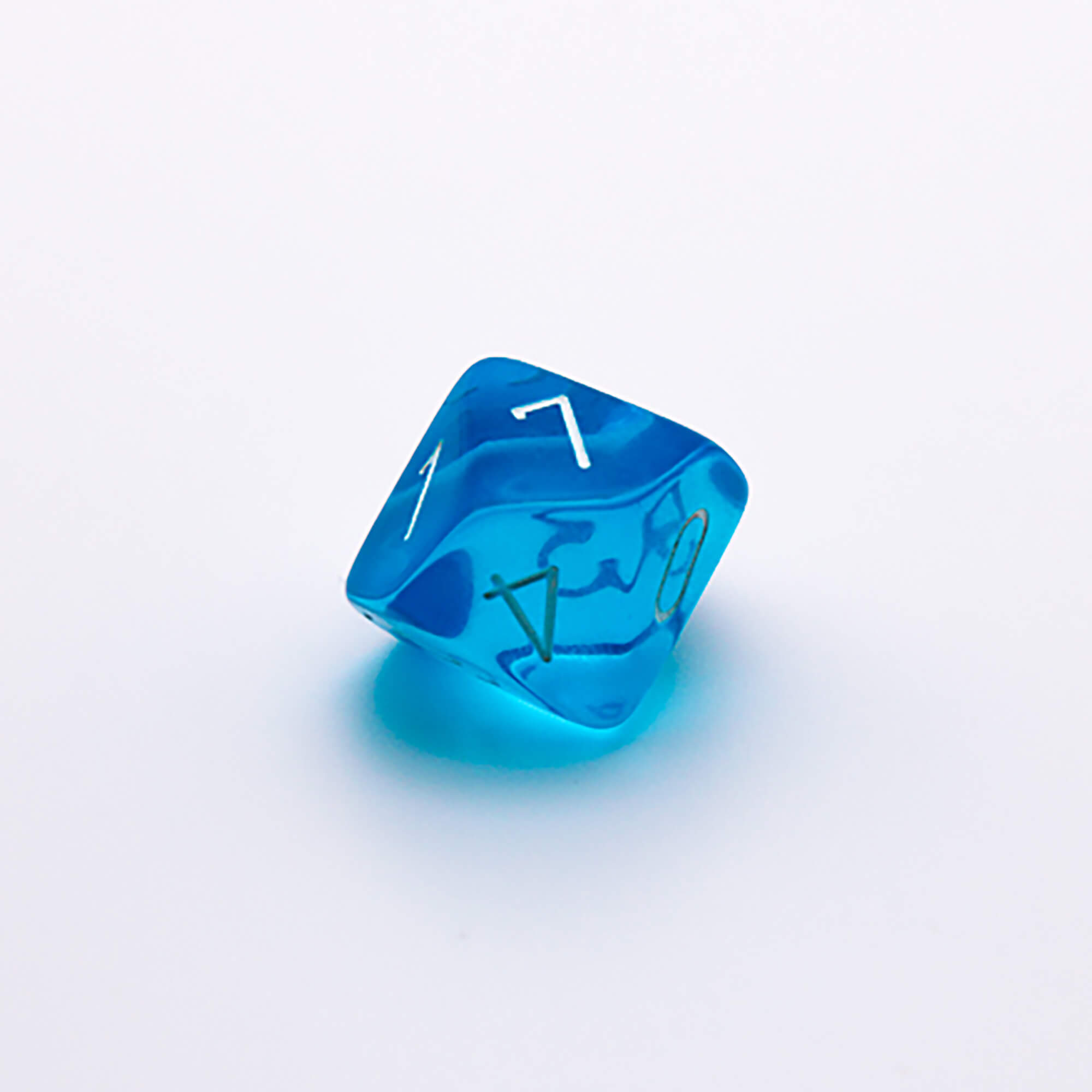 Chessex Lab Wave 7 Translucent Tropical Blue sada 8 kostek
