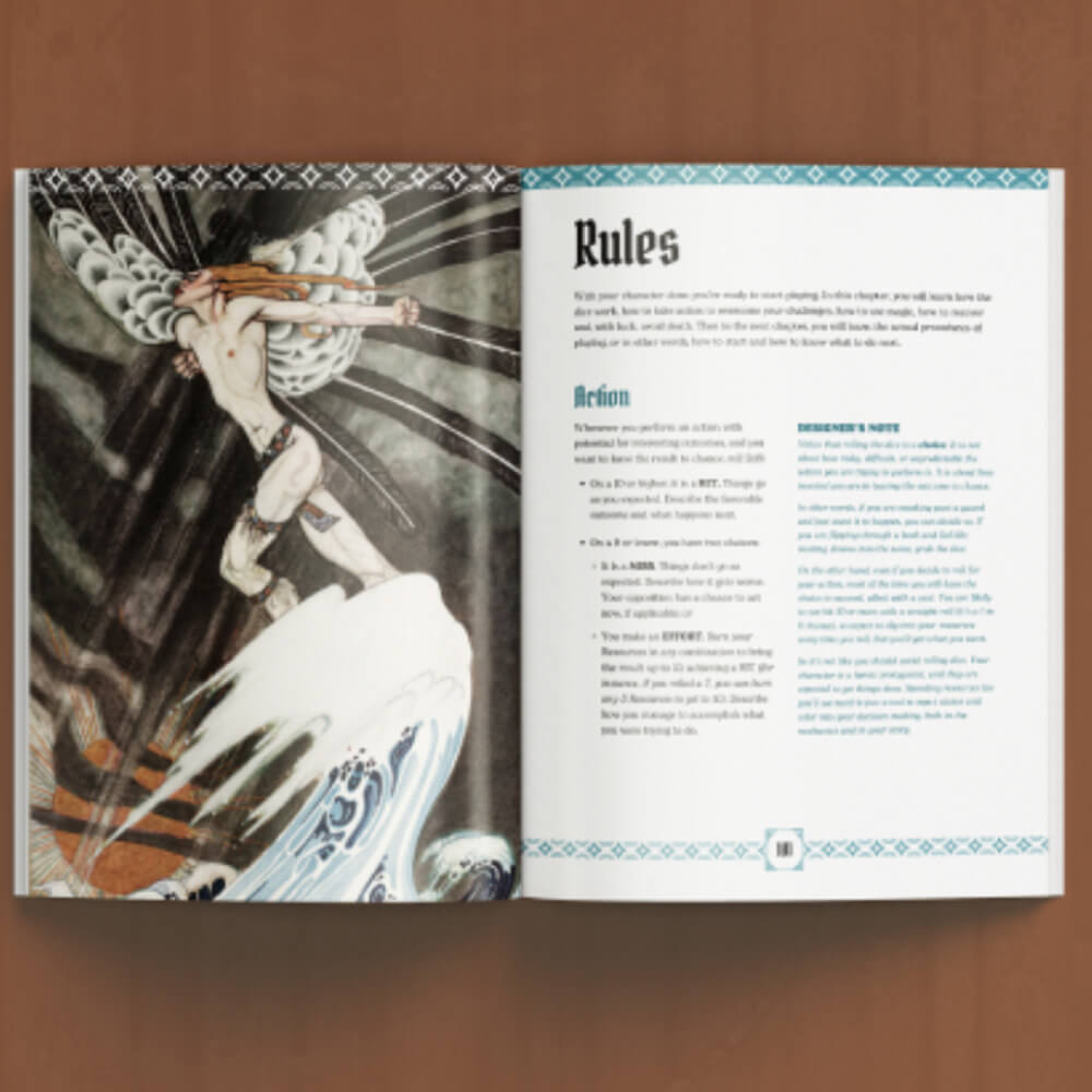 All Rolled Up Against the Wind sólo fantasy hra zine