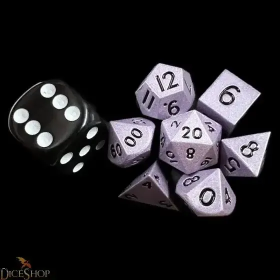 TDSO Mini Metal Frost Purple sada kostek 10mm fialová