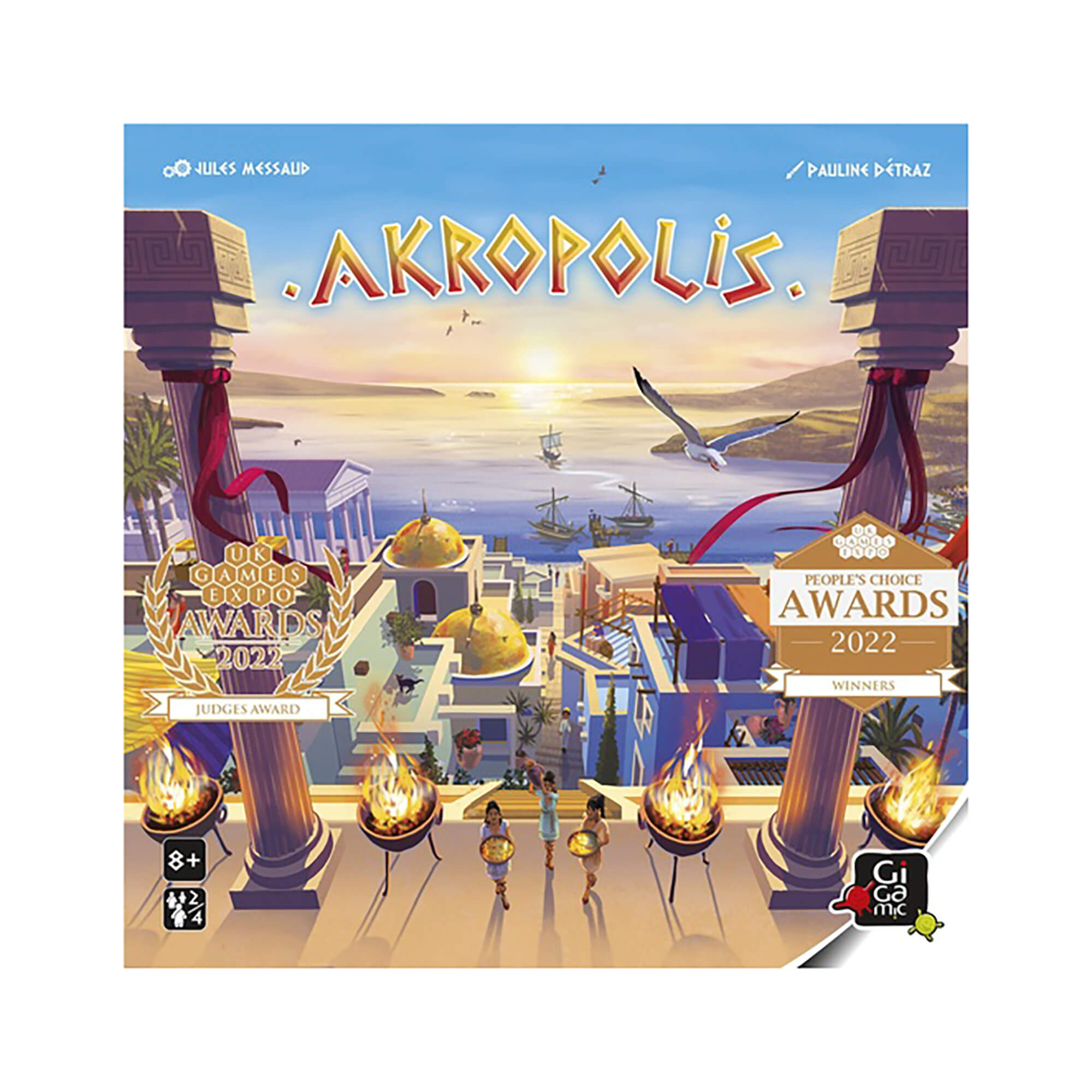 Akropolis desková hra stavění města vrstvená