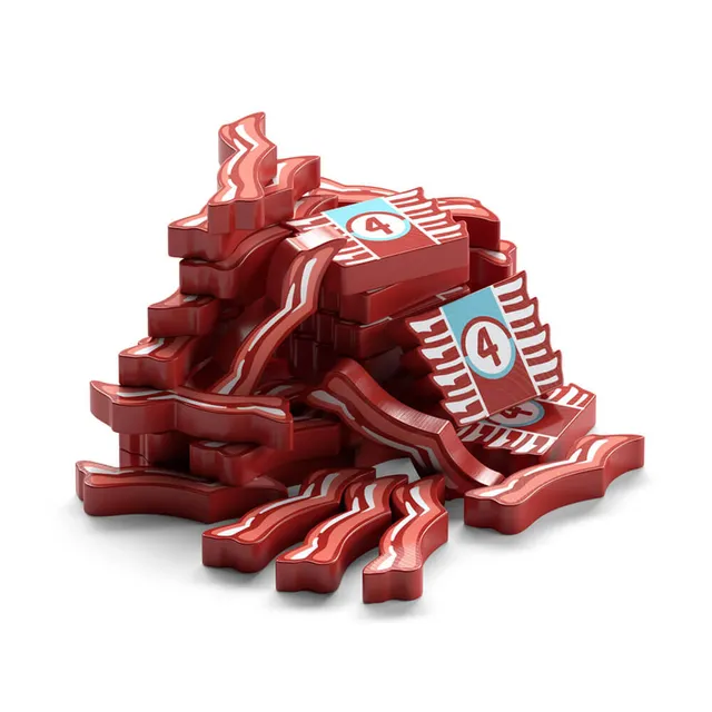 All Rolled Up Wooden Bacon Upgrade dřevěné meeple