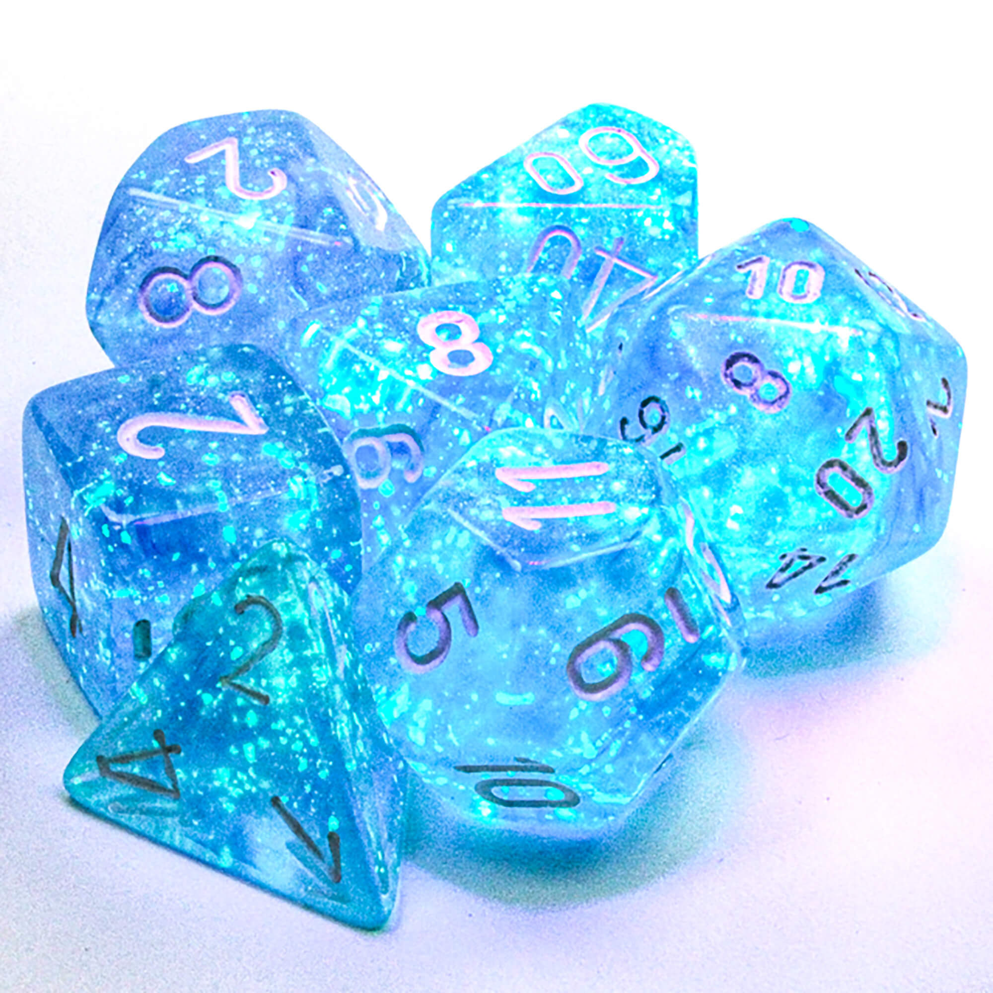Chessex Borealis Luminary Sky Blue sada 7 kostek
