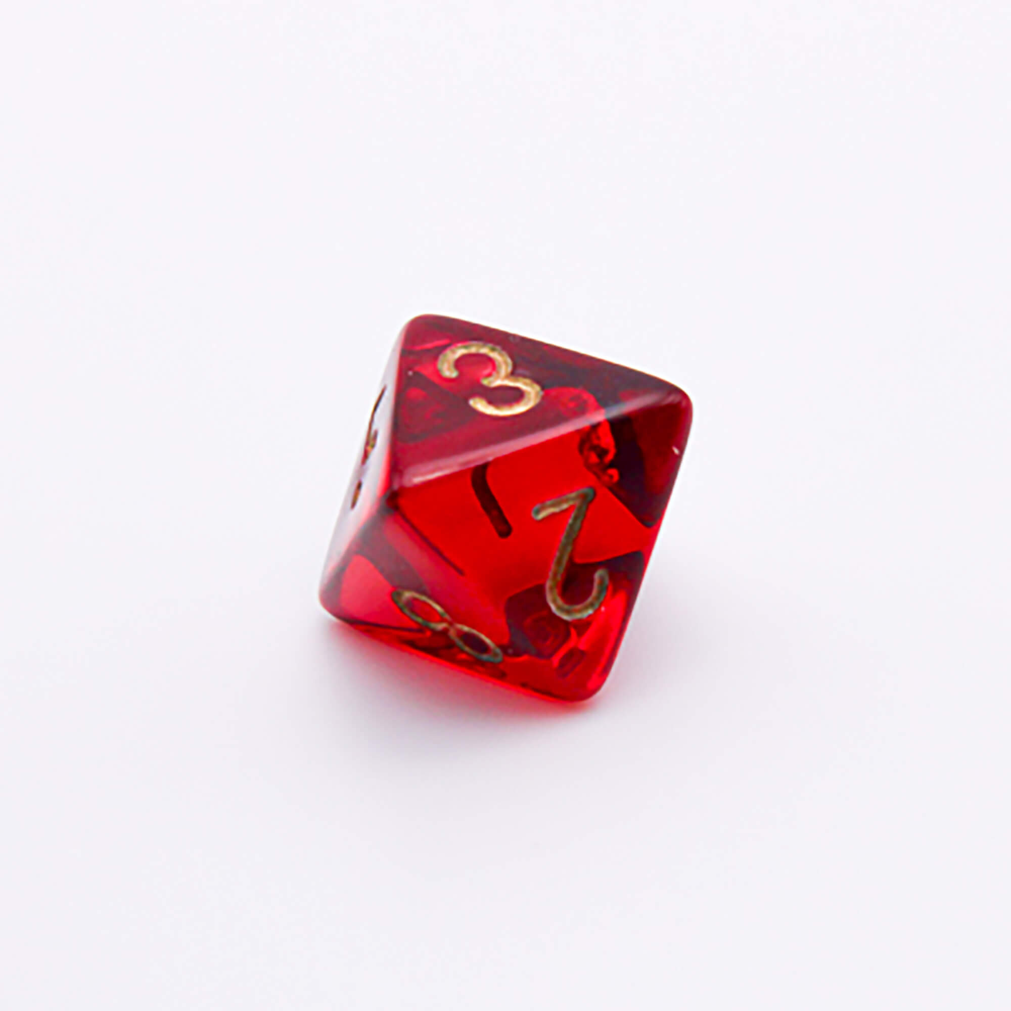 Chessex Lab Dice Wave 7 polyhedrální kostky Crimson Gold 8ks
