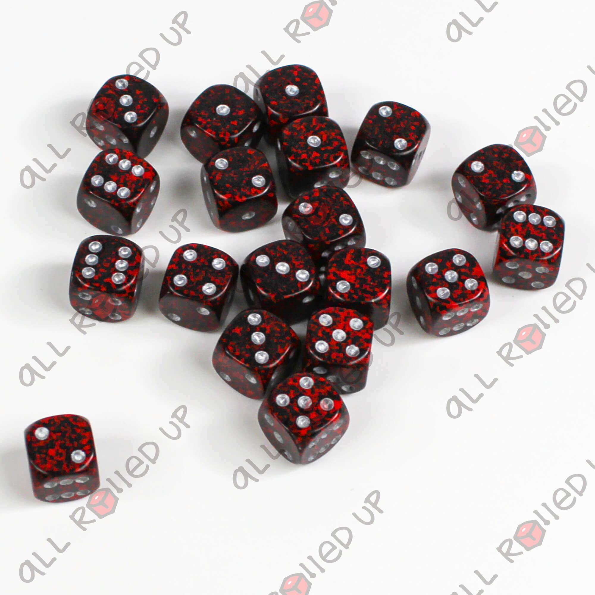 Chessex Speckled Silver Volcano sada kostek D6 36 ks 12 mm