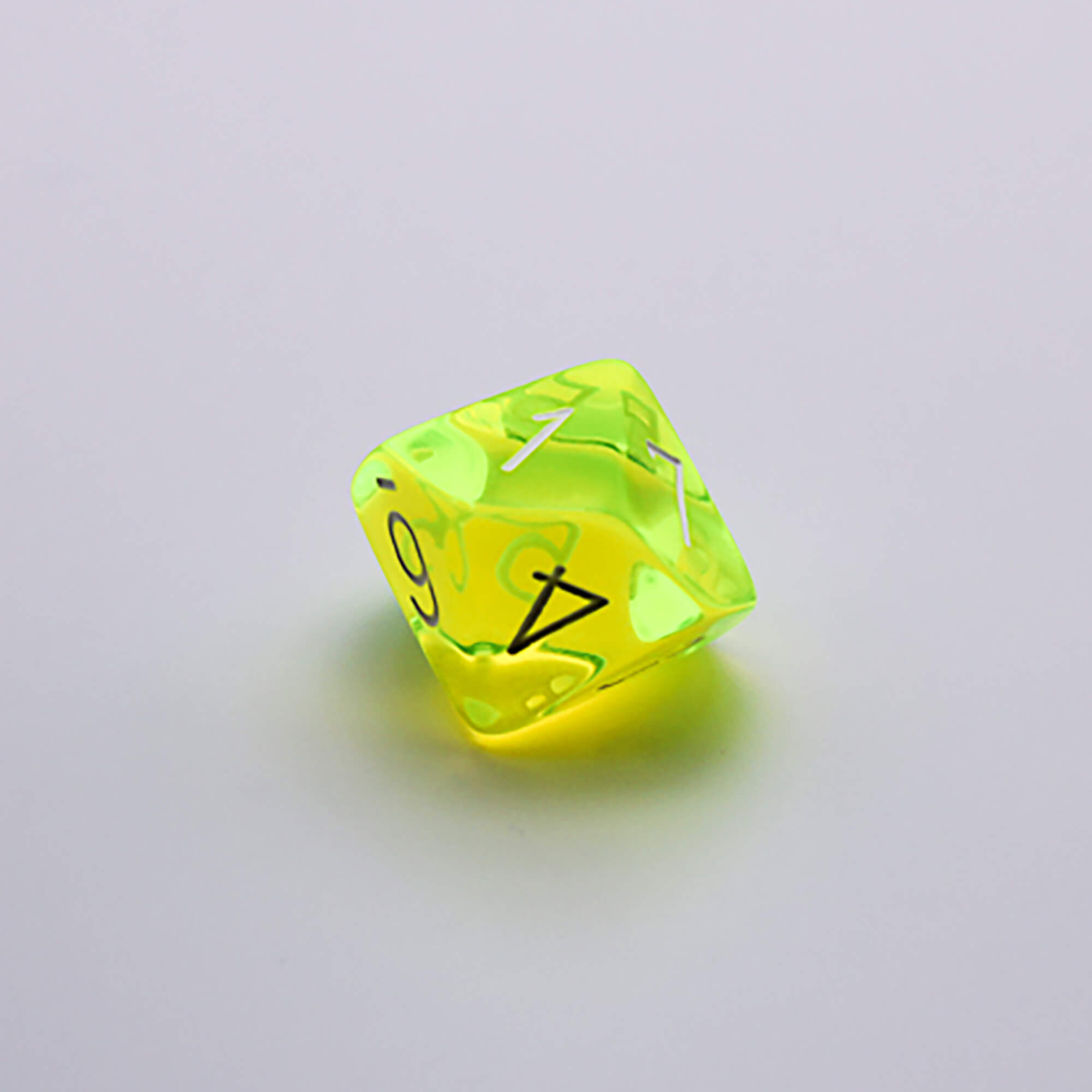 Chessex Lab Wave 7 sada kostek neonově žlutá 8 ks