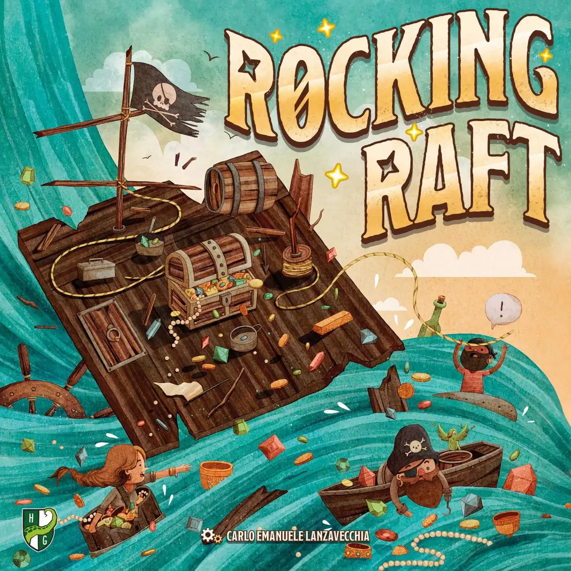 All Rolled Up Rocking Raft desková hra piráti