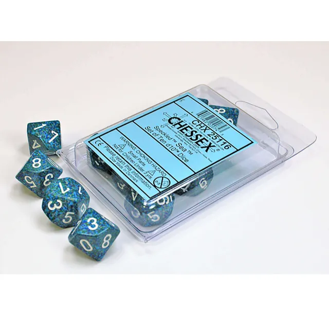 Chessex Speckled Sea D10 sada kostek 10 ks